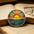 1pc Rainbow Sunrise Ocean Sober Commemorative Coin Sobriety Medallion Inspirational Recovery Healing Challenge Coin Souvenirs
