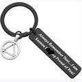 Sobriety Keychain Addiction Recovery Gift AA Alcoholics Anonymous Keyring New Beginnings 12 Steps Gifts