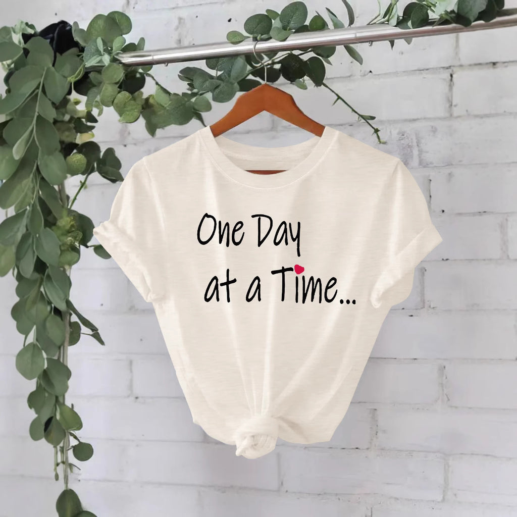 One Day at a Time Printed Tee | Recovery Apparel