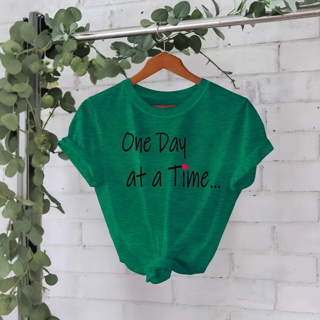 One Day at a Time Printed Tee | Recovery Apparel