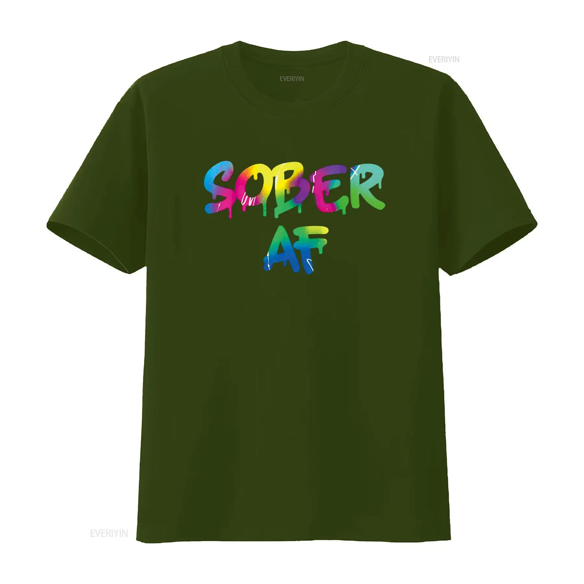Funny Sobriety gift 12 Step Program Sober AF T Shirt vintage Washed homme designer clothes Comfortable Breathable Stylish