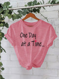 One Day at a Time Printed Tee | Recovery Apparel