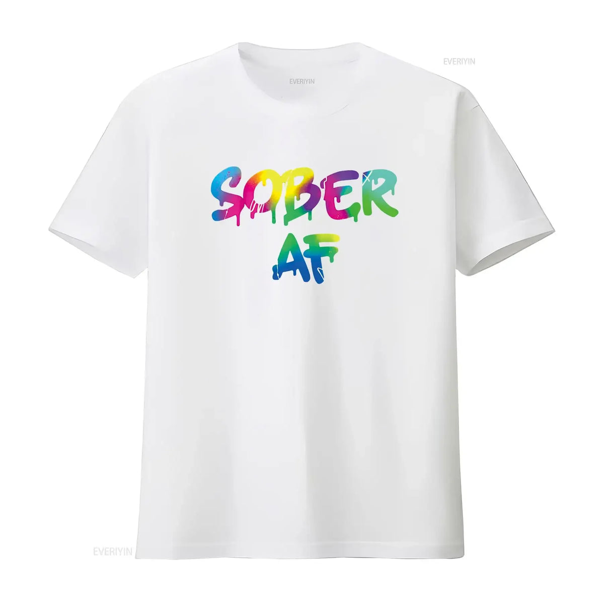 Funny Sobriety gift 12 Step Program Sober AF T Shirt vintage Washed homme designer clothes Comfortable Breathable Stylish