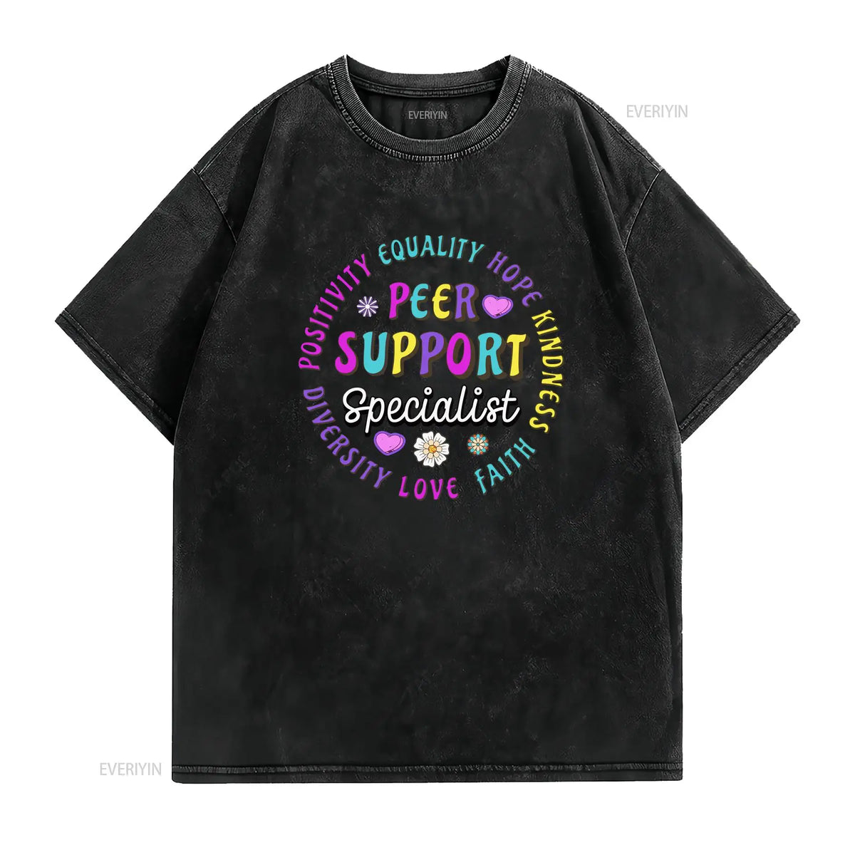 Recovery Sobriety Peer Support Specialist T Shirt vintage Washed Stretched designer clothes Versatile graphic Stylish Slightly