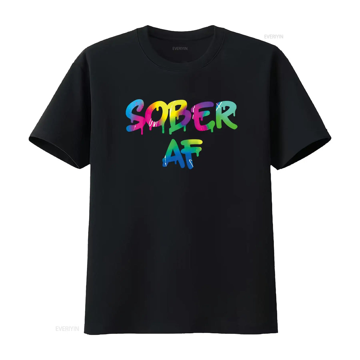 Funny Sobriety gift 12 Step Program Sober AF T Shirt vintage Washed homme designer clothes Comfortable Breathable Stylish
