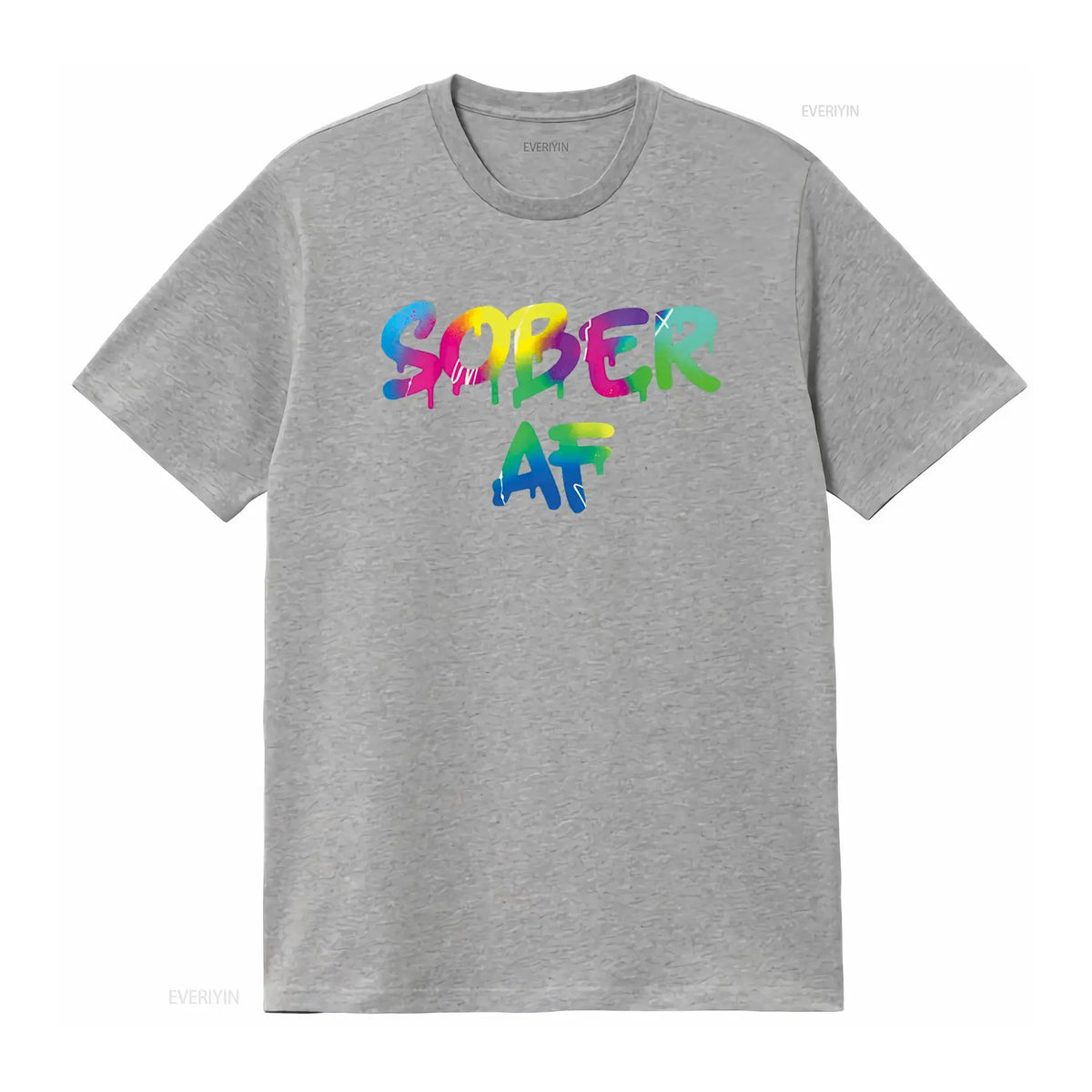 Funny Sobriety gift 12 Step Program Sober AF T Shirt vintage Washed homme designer clothes Comfortable Breathable Stylish