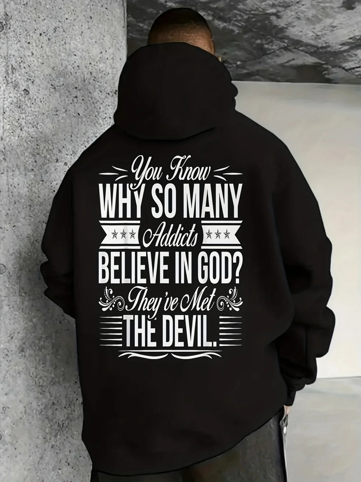 Customization Classic Black Pullover Hoodie Designed For Addiction Recovery And Sobriety, Featuring A Kangaroo Pocket And Made F