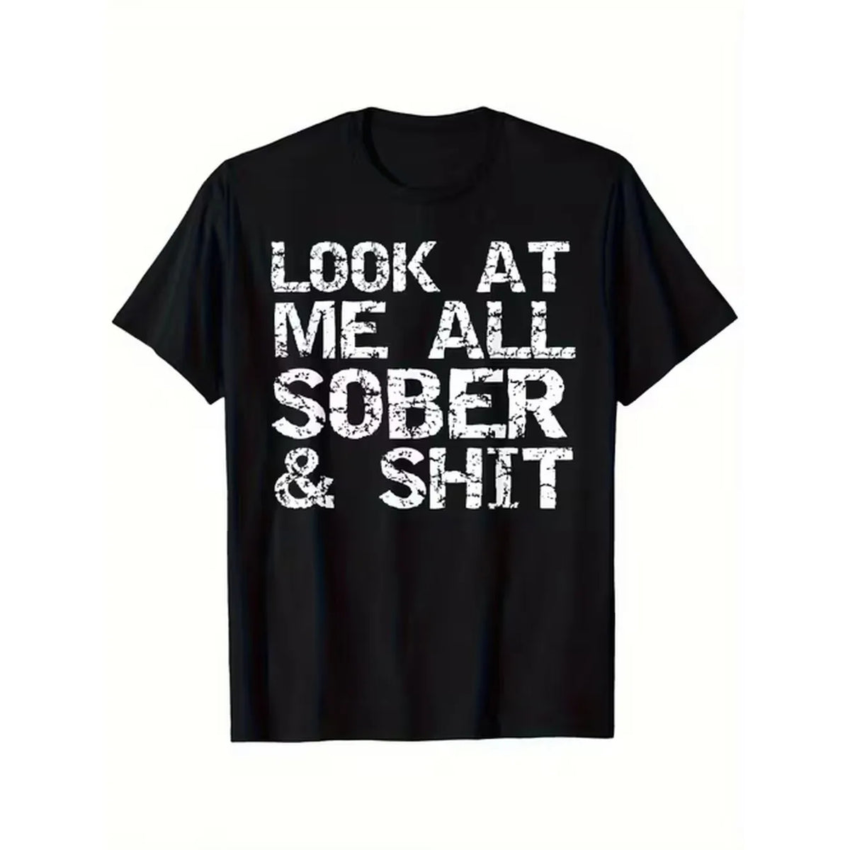 item picture funny sobriety gift t shirt for recovery tee black with white text lightweight everyday shirt for aa meetings gym casual outfits machine washable funny apparel round neck short sleeve di